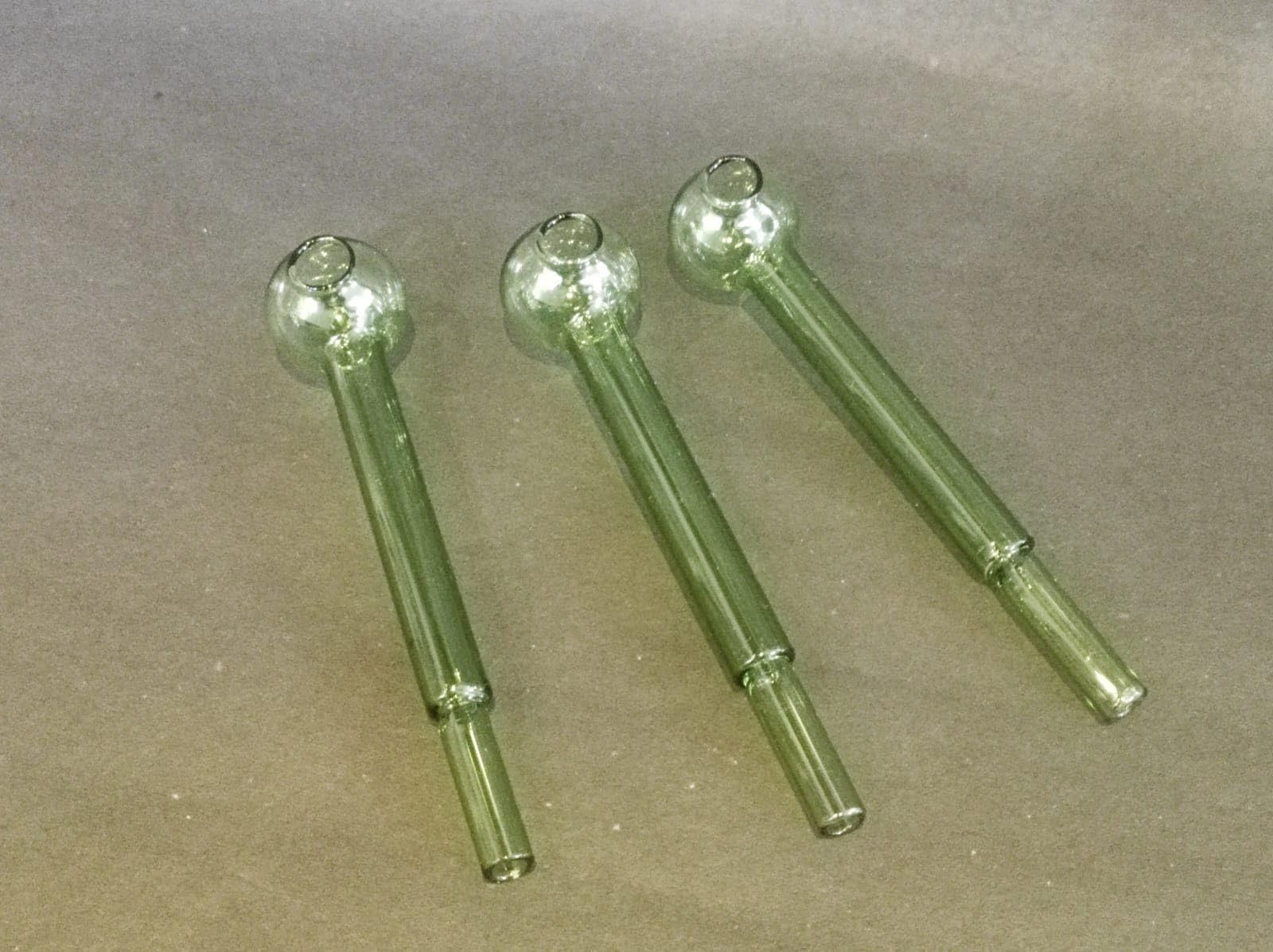 MFT Online 5 INCH Green Coloured Glass Oil Pipe Shooter (Pack of 3)