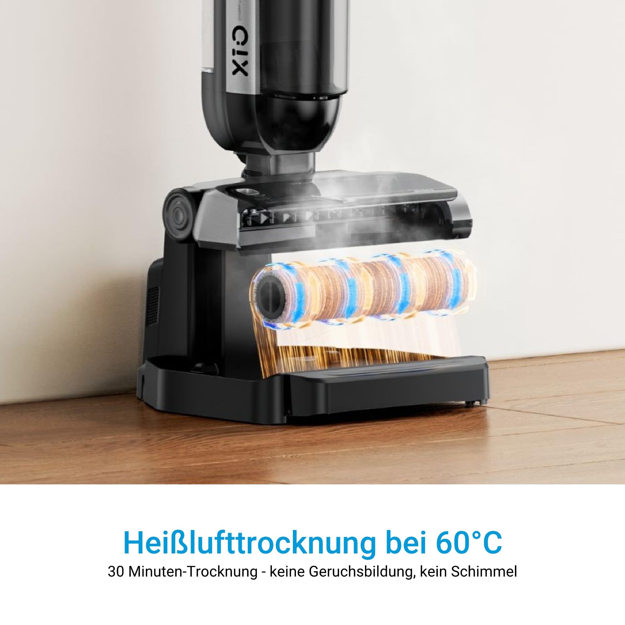 Midea X10 Smart Nass-Trocken-Sauger mit intelligenter Erkennung, All-in-One-Nass Trockensauger Kabellos mit Haarentwirrung-Design | Selbstreinigung LED-Display für Harte Boden,Tierhaare, Kantenreinigu