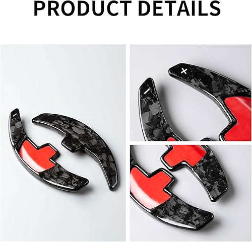 Miniatura 6 de Extensión de palanca de cambios de fibra de carbono auténtica para Mercedes Benz, palanca de cambios de volante de carbono en T para Mercedes-Benz