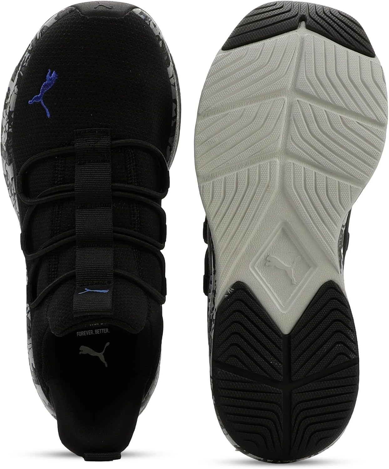 PUMA Unisex-Child One4All 2.0 Slip On Shoes, Black-Royal Sapphire SS26, 5, Big Kid