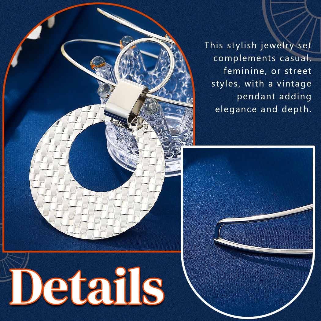 African Choker Necklace and Earring Set Statement Pendant Jewelry Sets for Women - Image 4