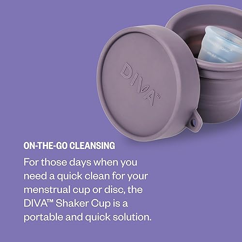 Miniatura 6 de Diva Cup, Diva Wash & Diva Shaker Combo Pack  Taza de silicona de grado médico para cuidado de período, lavado de taza de período  Coctelera para