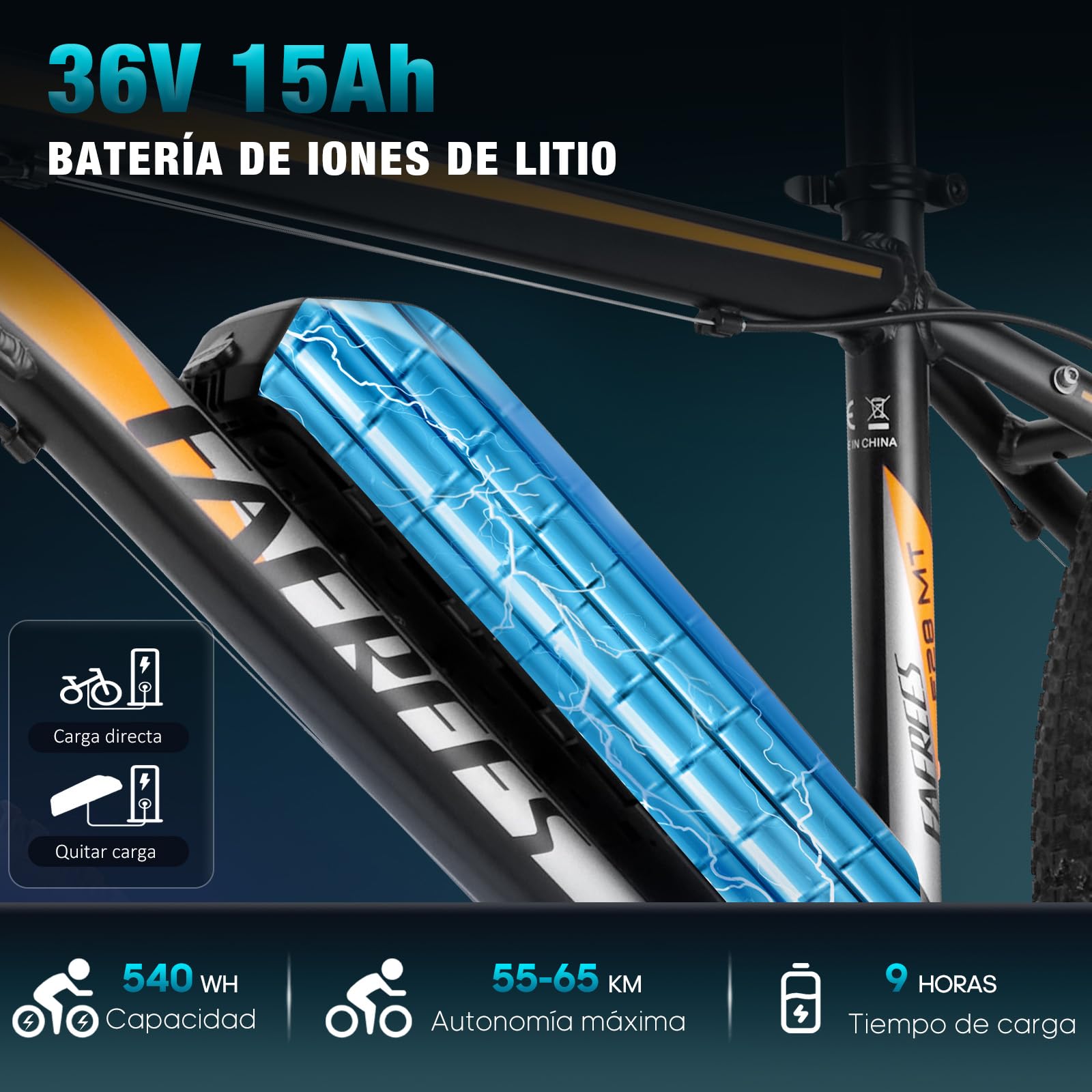 Fafrees F28 MT Bicicleta Eléctrica, 27,5 Pulgadas, 250W, Batería 15Ah/525Wh, Autonomía 50-90KM, Bicicleta Eléctrica de Montaña y Ciudad para Adultos