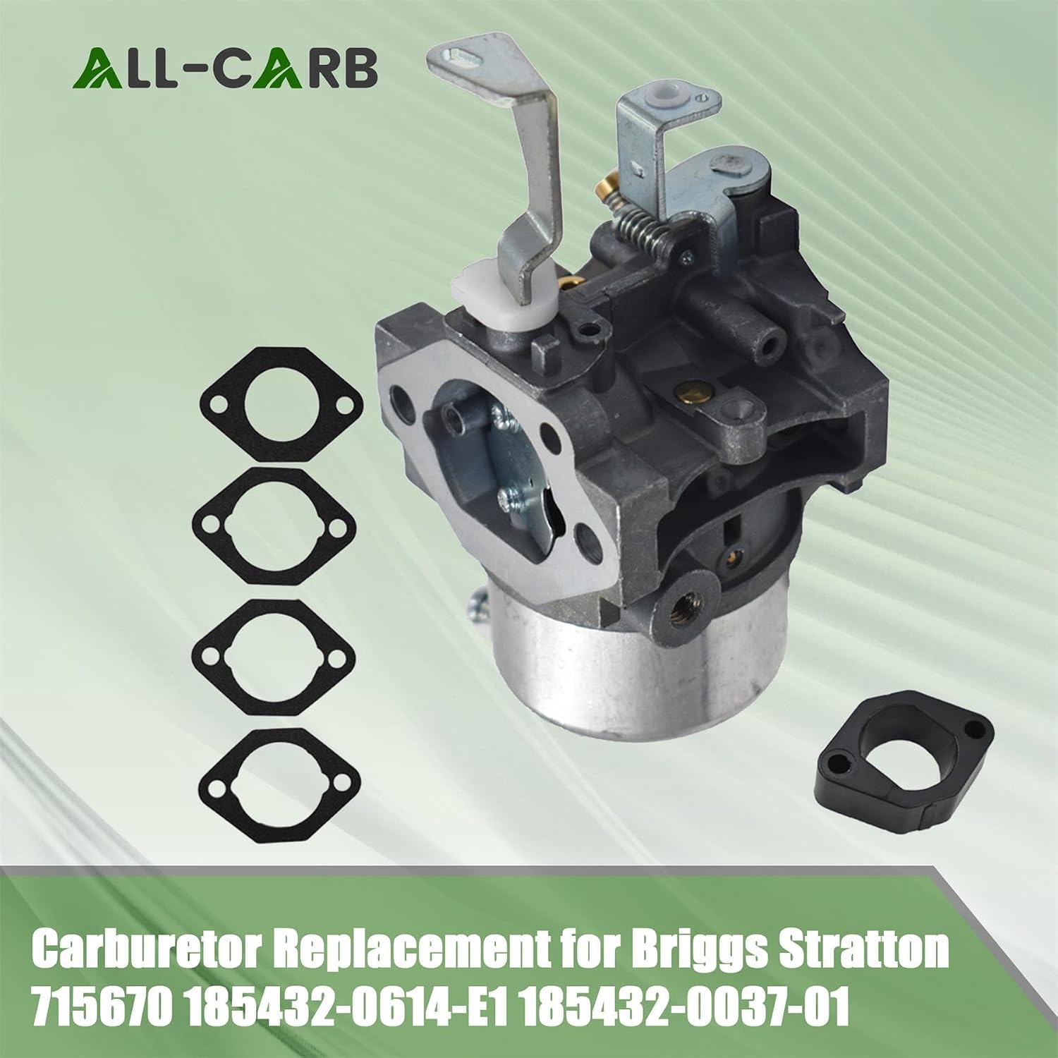 ALL-CARB Carburetor Replacement for Briggs Stratton 715670 185432-0614-E1 185432-0037-01
