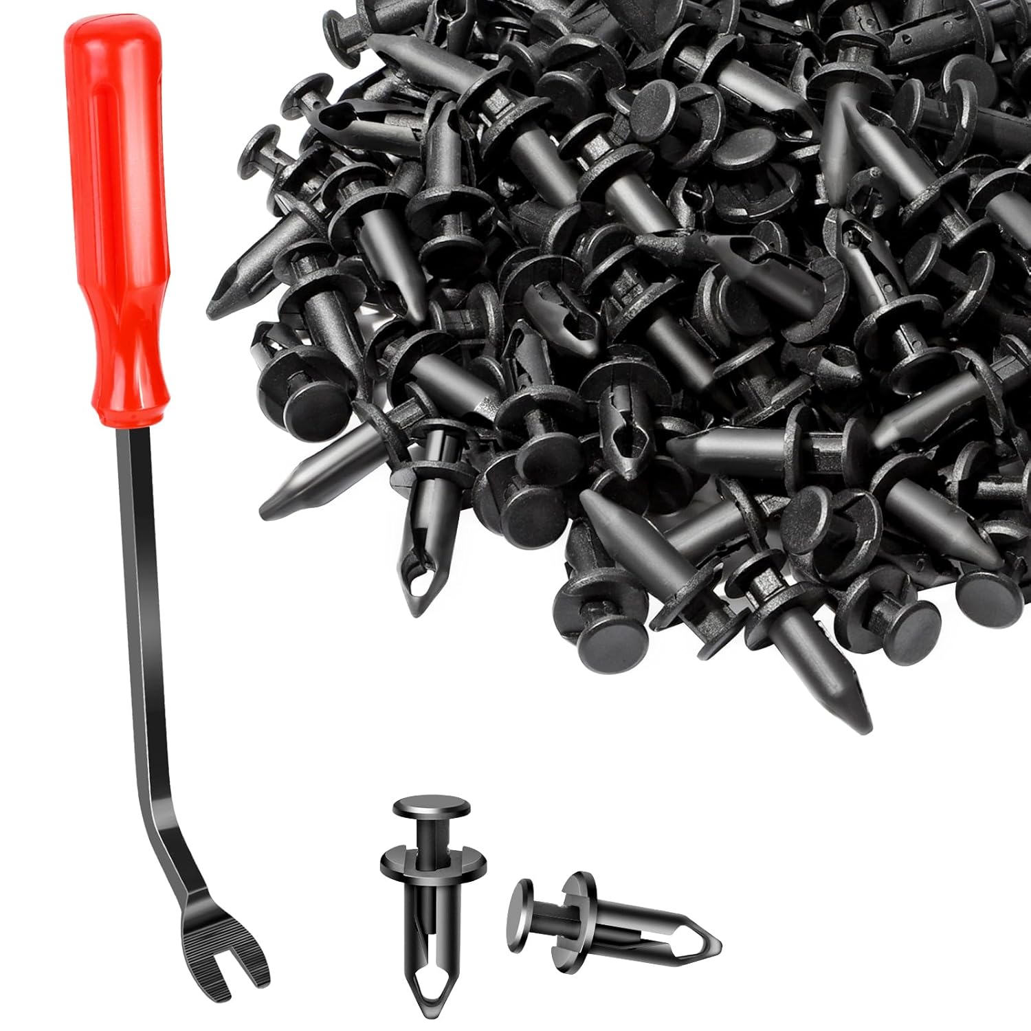 moveland 120 PCS 8mm UTV ATV Fender Clips Push Body Rivets Fasteners Clamps Compatible with RZR Kawasaki TRX Honda Suzuki and More – Include Plastic Fastener Removal Tool