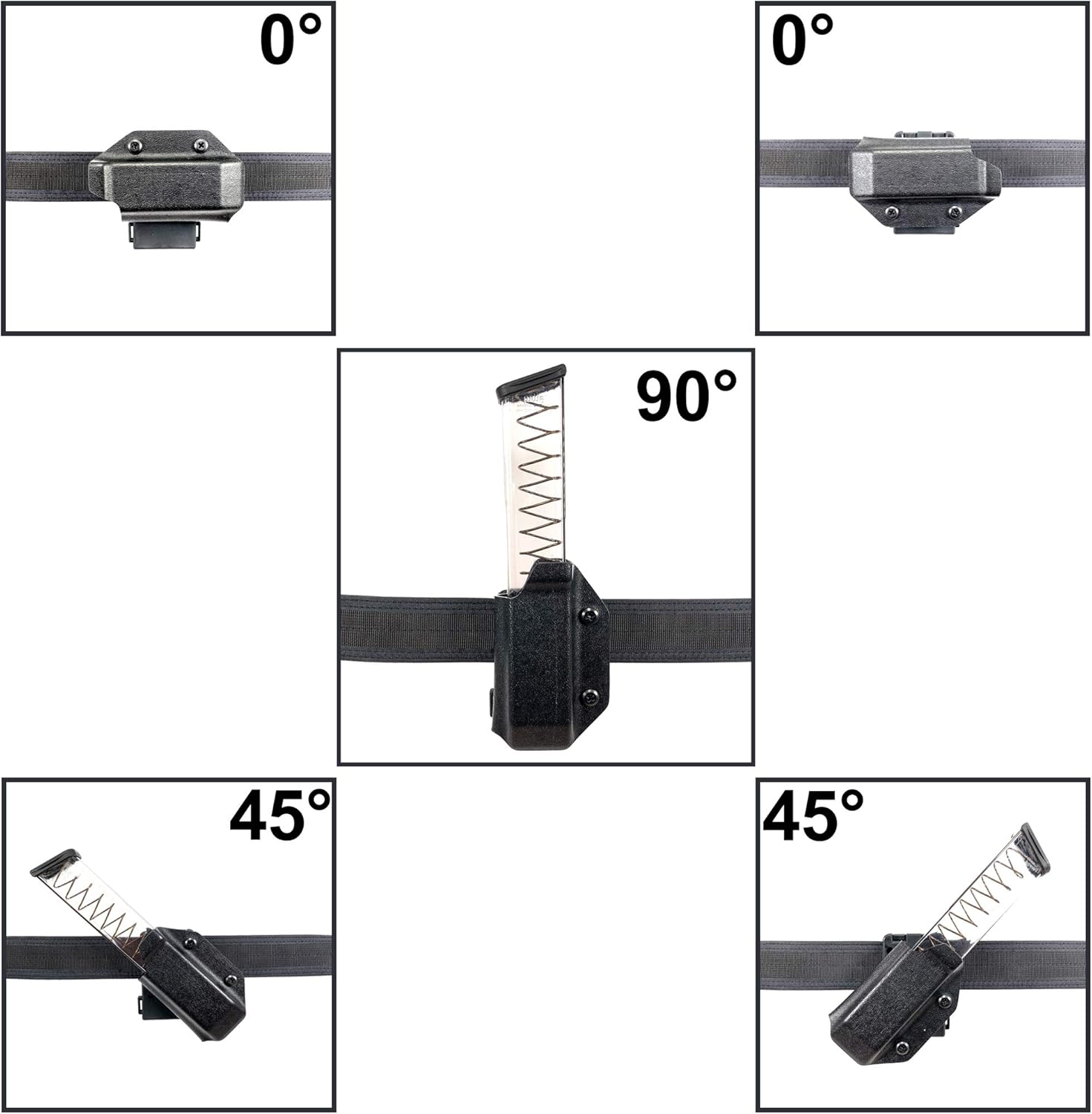 Black Scorpion Outdoor Gear Glock PCC Competition Magazine Pouch 9 mm .40 | OWB Kydex | Black
