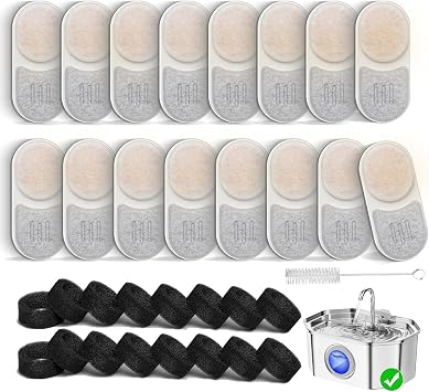Pet Water Fountain Filters Compatible with APAUK 108oz/3.2L Cat Fountain