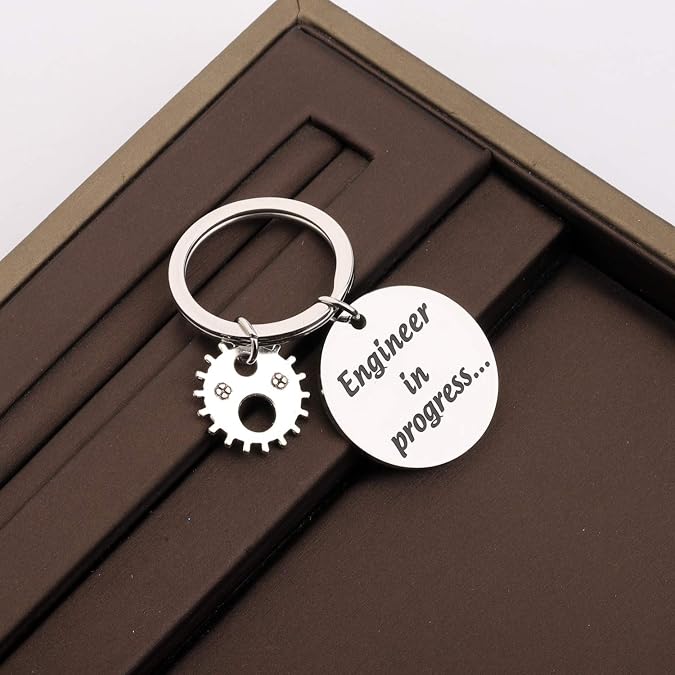 Engineer Gift Engineering Degree Jewelry Engineer Student Graduation Gift Engineer in Progress Keychain