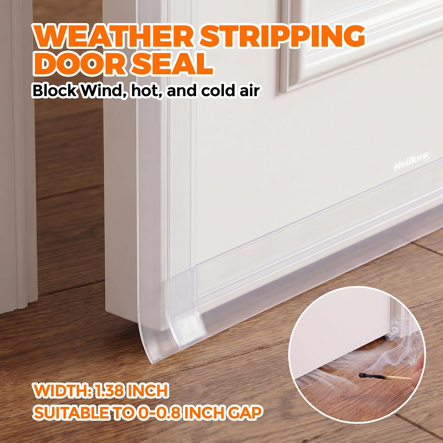 Holikme 65FT Weather Stripping Door Seal Draft Stopper Window Seal