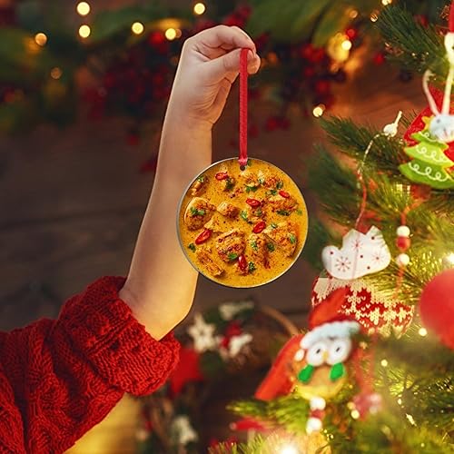 Miniatura 58 de Adorno de Navidad mexicano de tortilla de maíz acrílico adornos para decoraciones de Navidad, divertidos y deliciosos adornos de decoración de árbol