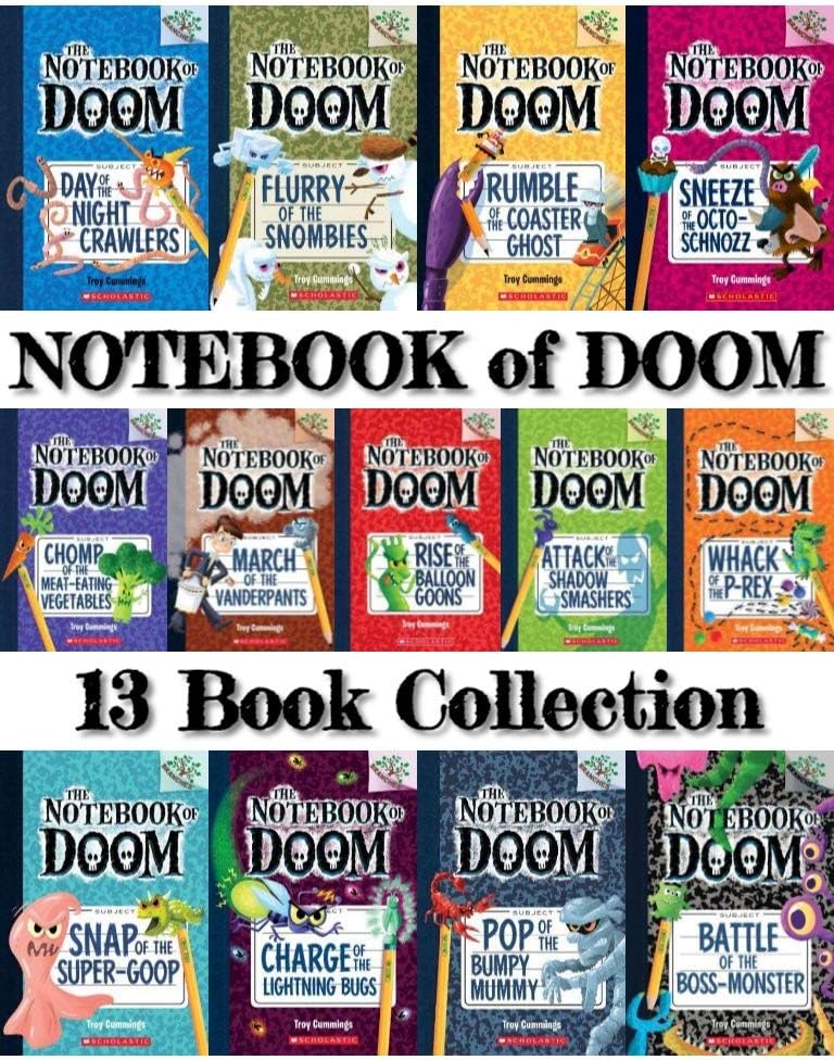 Notebook of Doom Books Complete (13 Book series); Rise of the Balloon Goons; Day of the Night Crawlers; Attack of the Shadow Smashers; Chomp of the Meat-Eating Vegetables; Whack of the P-Rex; and More
