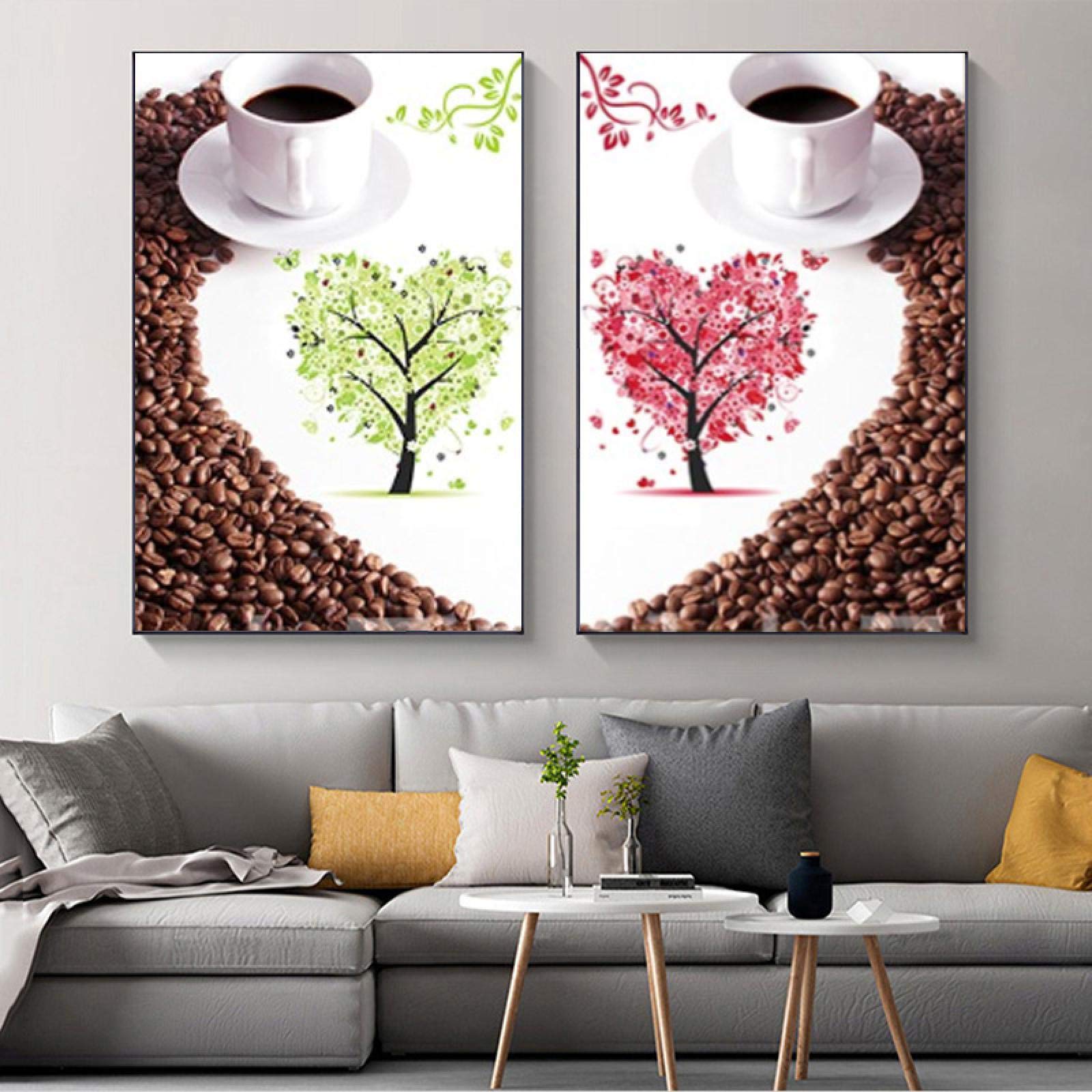 Grain de café coeur affiche pour restaurant pour habiller un mur vide - 8