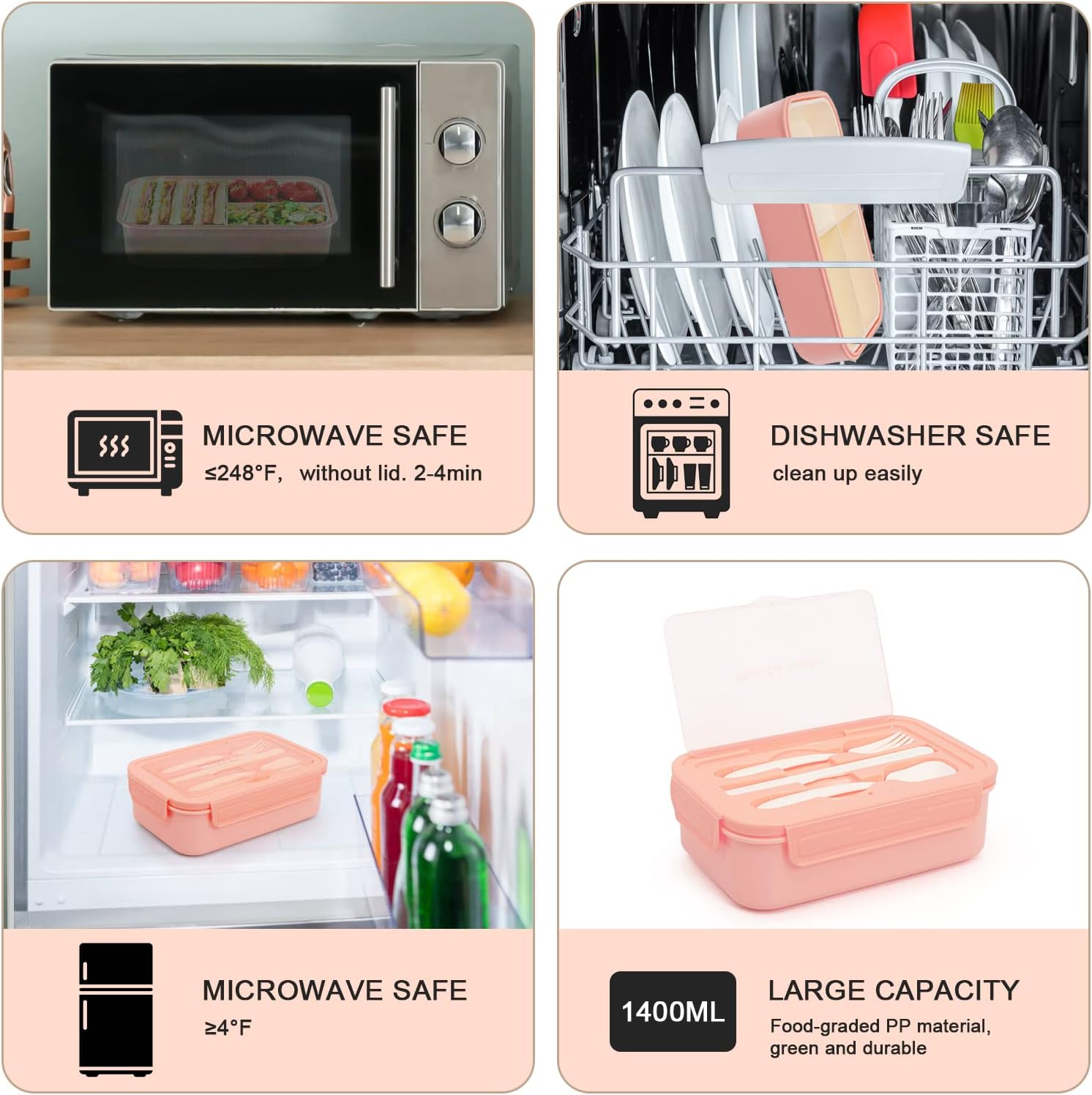 Buy Bento Lunch Box for Kids1100 ML Bento Boxes for Adults Versatile 3