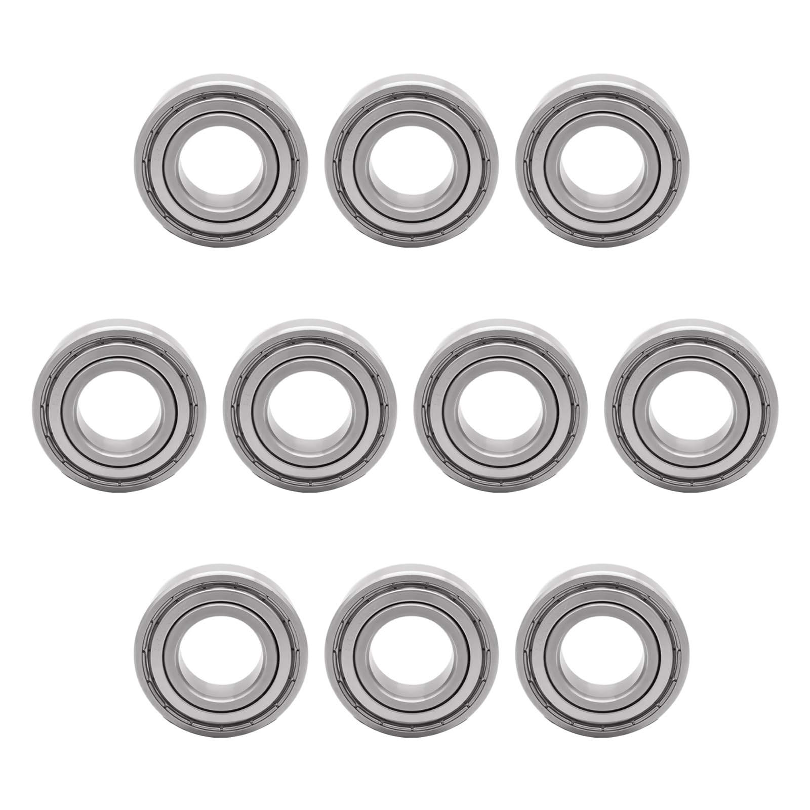 MACHSWON Kugellager, Eisen-Abdeckung, Schild, S6201ZZ-420, Edelstahl, Rillenkugellager, 12 mm x 32 mm x 10 mm, 10 Stück