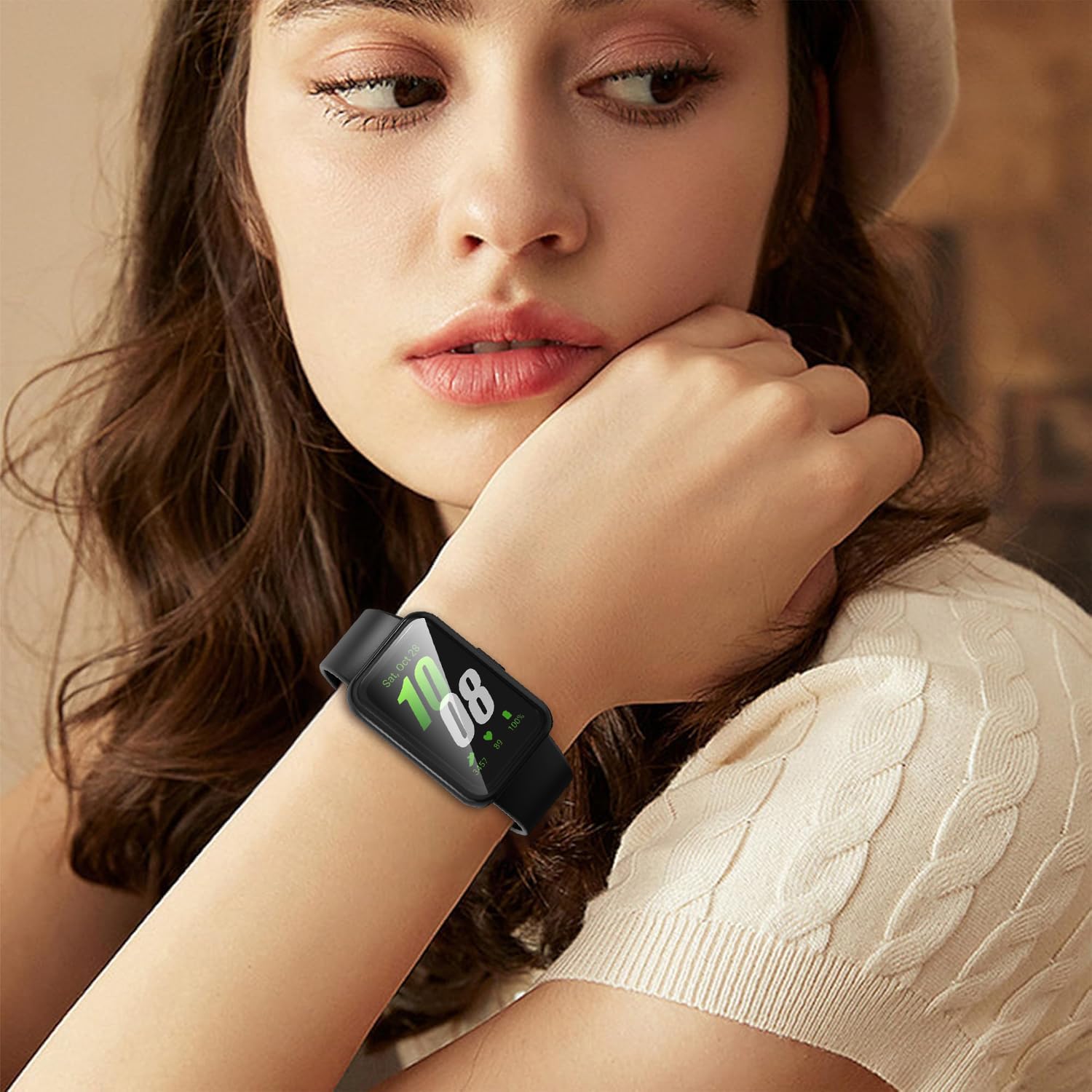 ivoler 3 sztuki etui z folią ochronną do Samsung Galaxy Fit 3, pełne pokrycie, odporne na uderzenia i zarysowania, ultracienkie, miękkie etui ochronne z termoplastycznego poliuretanu (TPU), czarne