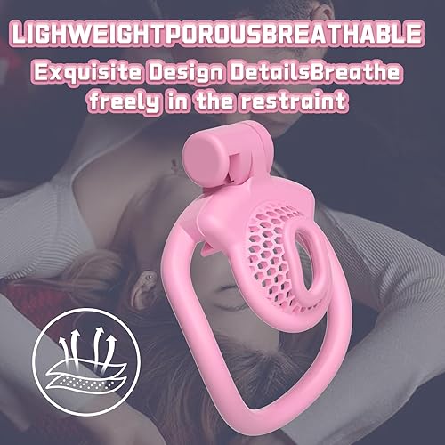 Miniatura 3 de Jaula de castidad Sissy - Jaula ligera para pene ABS + dispositivo de castidad de resina, juguetes sexuales para adultos con 4 tamaños diferentes de