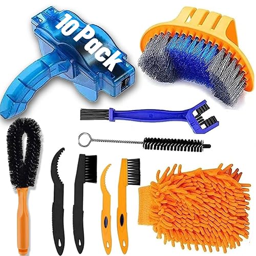 10pcs Bike Cleaning Kit, Bicycle Clean Brush Tool Including Chain