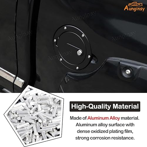 Miniatura 3 de Aunginsy Tapa de repuesto antirrobo para depósito de combustible de automóvil, compatible con Toyota Tundra 2007-2021, cubierta de tanque de