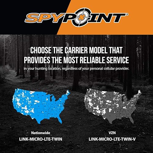 Miniatura 4 de SPYPOINT - Paquete de dos cámaras remotas Link Micro LTE de 10 megapíxeles con tecnología celular, baja incandescencia para fotos nocturnas de alta