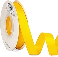 Vista 47 de Ribbli - Cinta de satén roja de doble cara, 1 pulgada x 25 yardas, cinta de tela para uso en ramo de lazos, envoltura de regalo de Navidad, arreglo