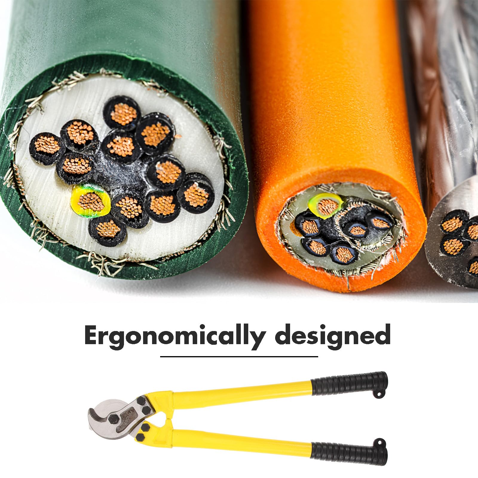 Lurrose Tronchese per Cavi ad Alta Resistenza 18 Pollici, Tronchesi per Filo di Alluminio Impugnatura Ergonomica, Utensile Manuale per Elettricisti e Progetti Fai da Te