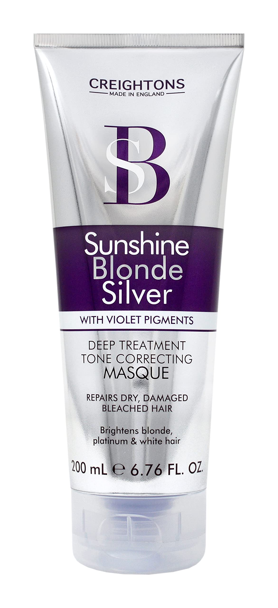 Creightons Sunshine Blonde Silver Deep Treatment Tone Correcting Masque (200ml) - With violet pigments, repairs dry, damaged bleached hair. Brightens blonde, platinum & white hair