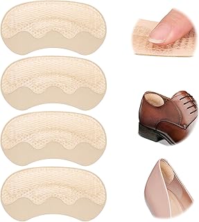 靴用4Dクラウドヒールパッド、女性用シューズ用ヒールクッション、ハニカムデザインで痛みや水ぶくれを和らげ、オーバーサイズの靴にはルーズヒールパッド、女性用ヒールグリップ(ベージュ、2組)