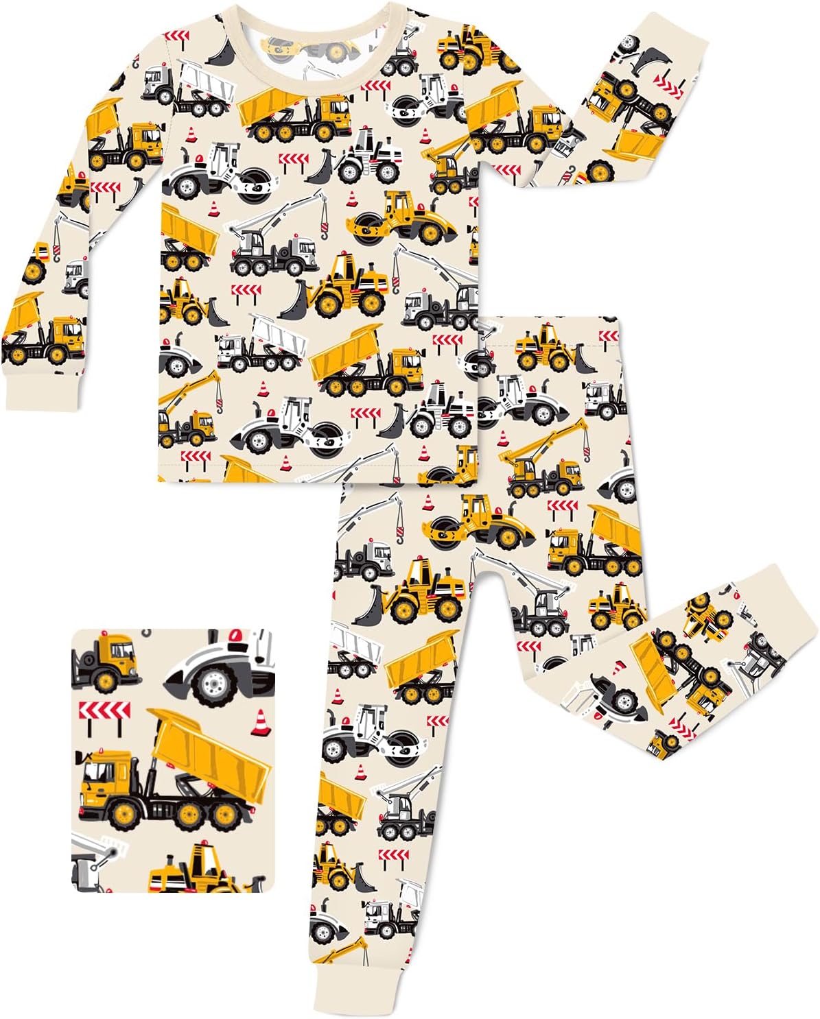 Bamboo Viscose Toddler Pajamas Boys Girls Baby 12M-8Y Pjs Sets Kids Snug fit 2pcs Long-Sleeve Sleepwear