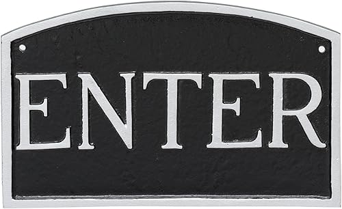 Montague pared de metal productos Enter Arqueado Plaque