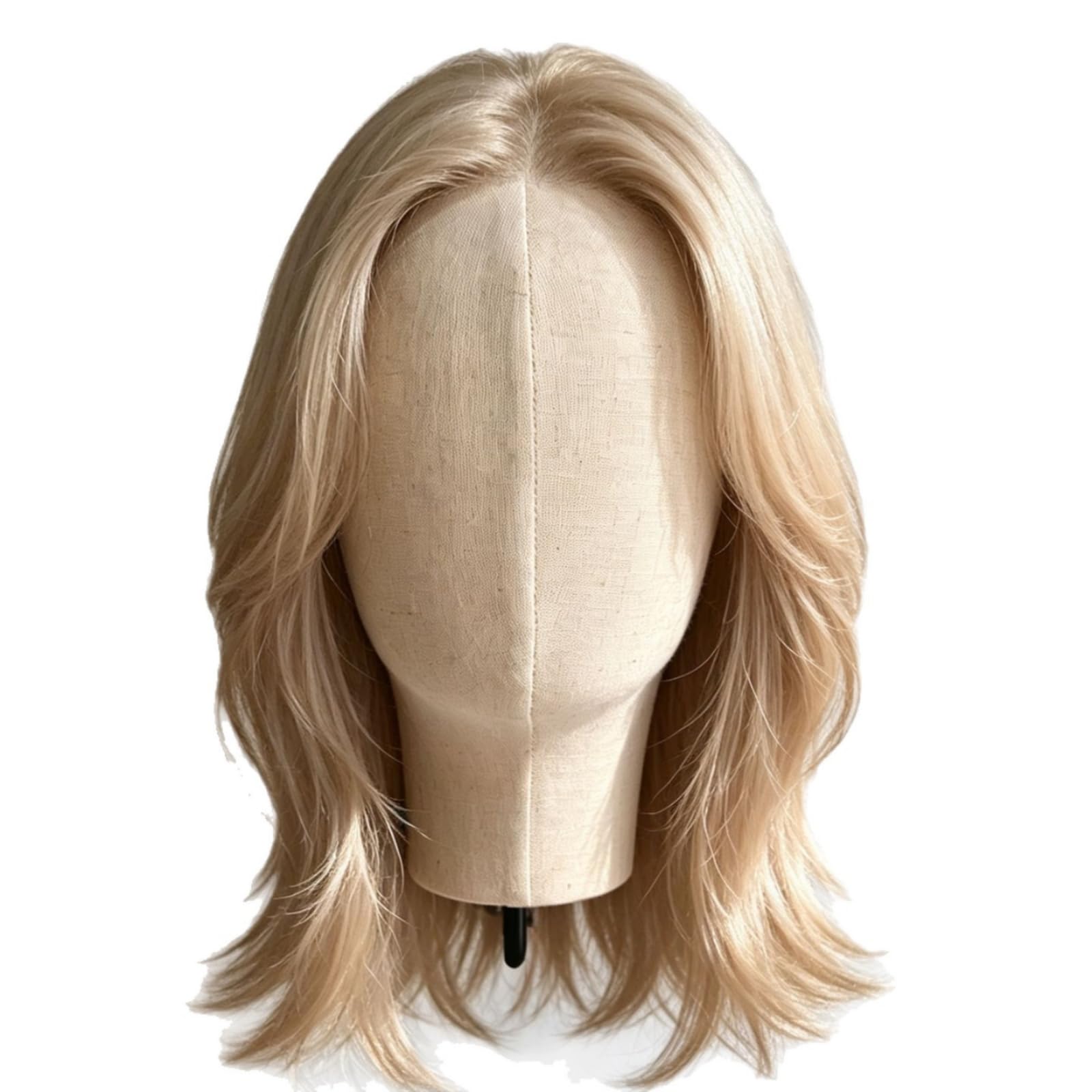 Harilla Hutständer Schaufensterkopf Perückenhalter Kopfmodell mit Formstabilem Polyurethan Kern Und Leinenbezug zur Sicheren Fixierung für Styling Schminktisch Fotostudio