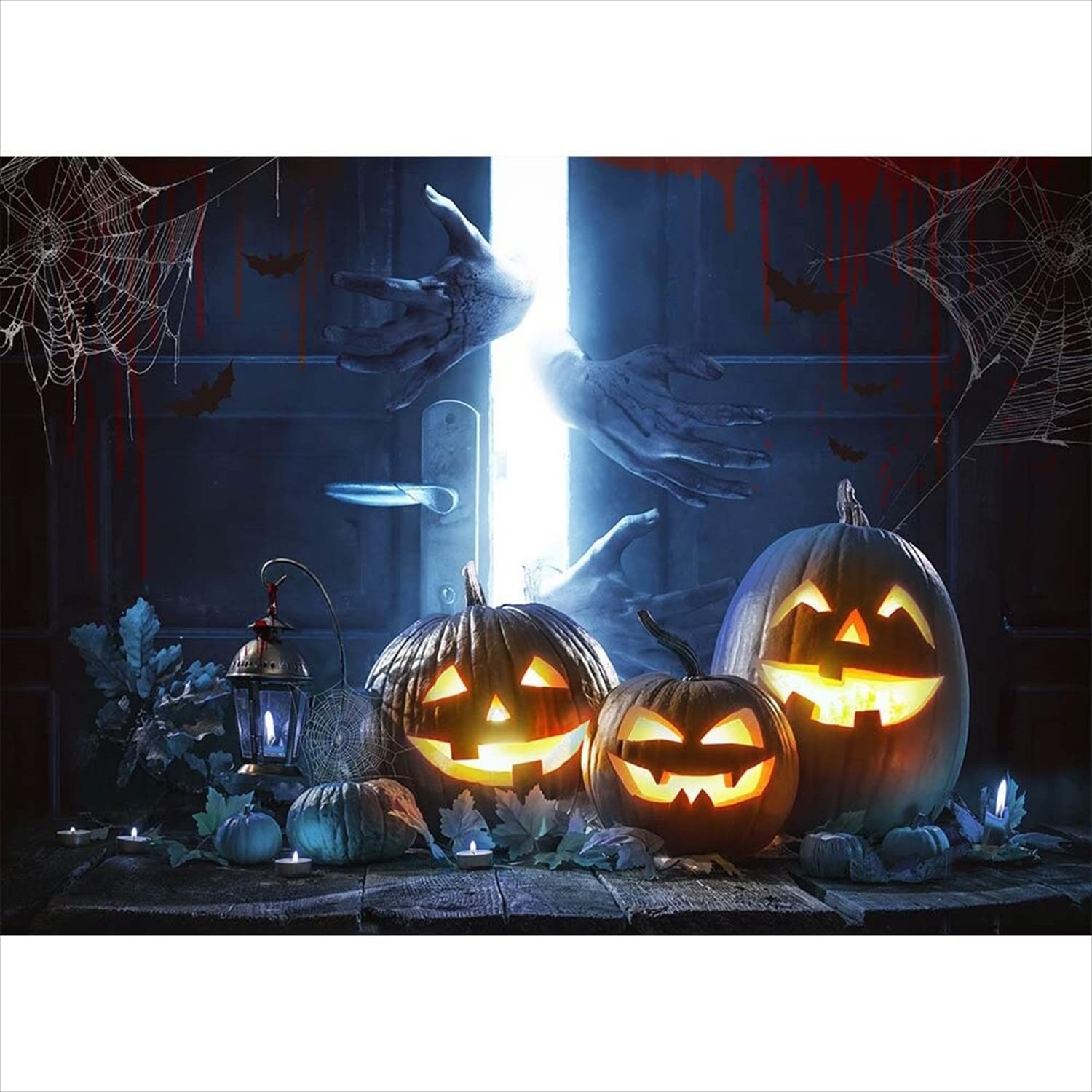 Amazon | バック紙 背景紙 パンプキン かぼちゃ ハロウィン ドア と