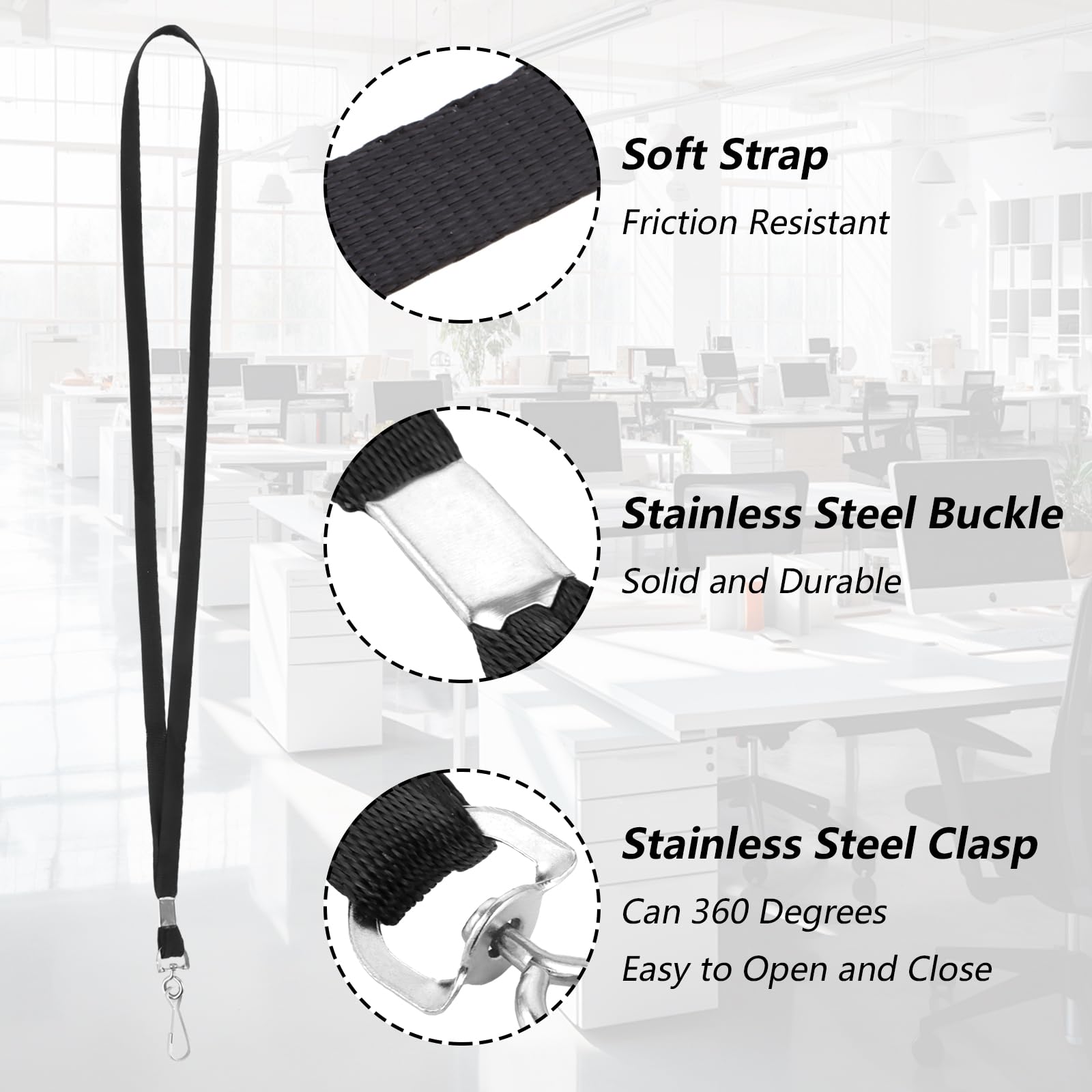 Doos 10 hoesjes voor badges 148 x 105 met lanyard - Kantoorartikelen online? | De laagste