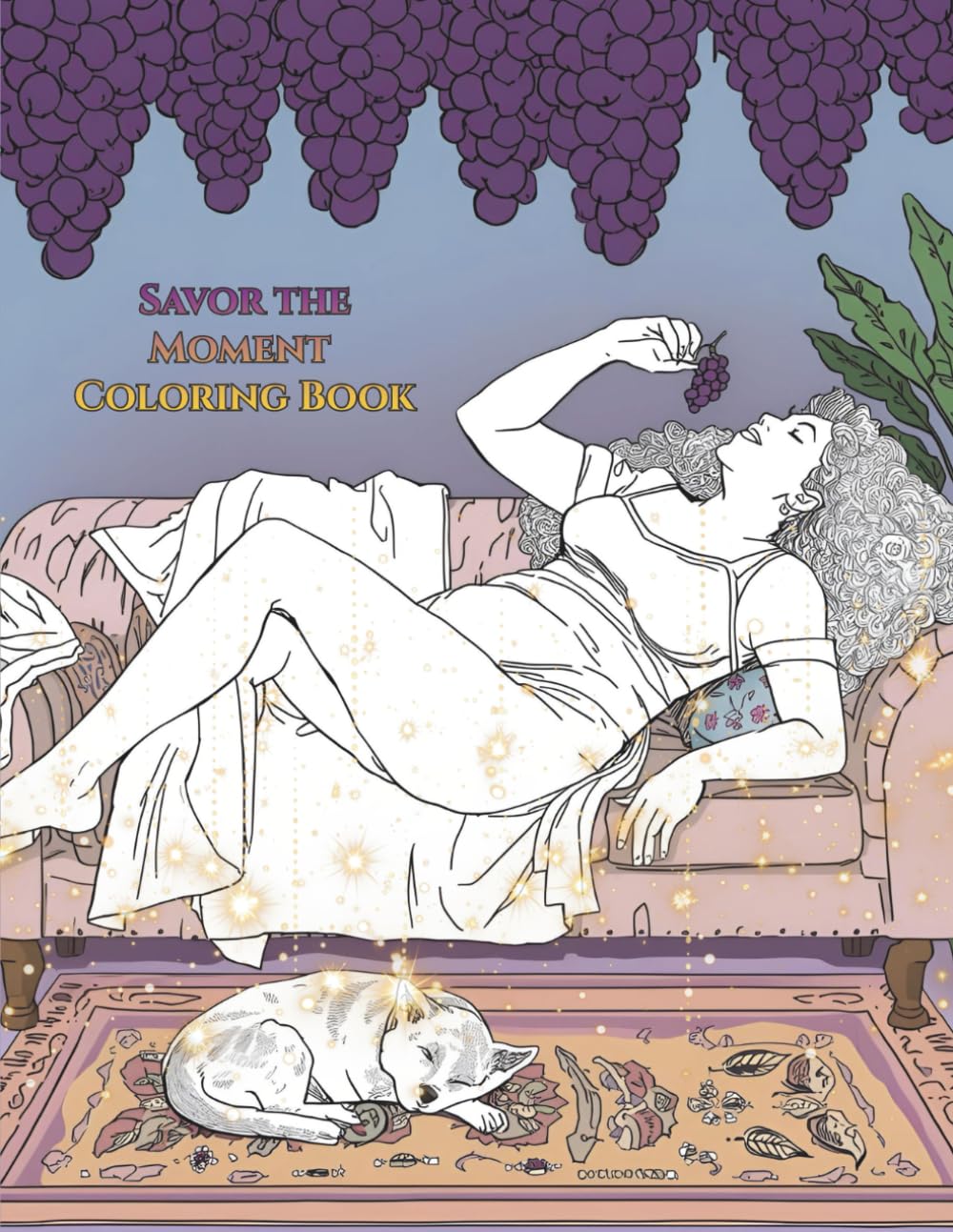 Savor the Moment Adult Coloring Book: Relaxing Scenes with friends, family, and self