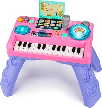Lypsochaat Table d'Activités Musicale DJ Platine & Piano Évolutif