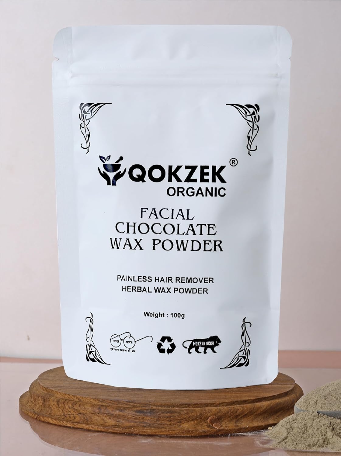 Buy QOKZEK organic Facial Wax Powder for facial Hair Removal