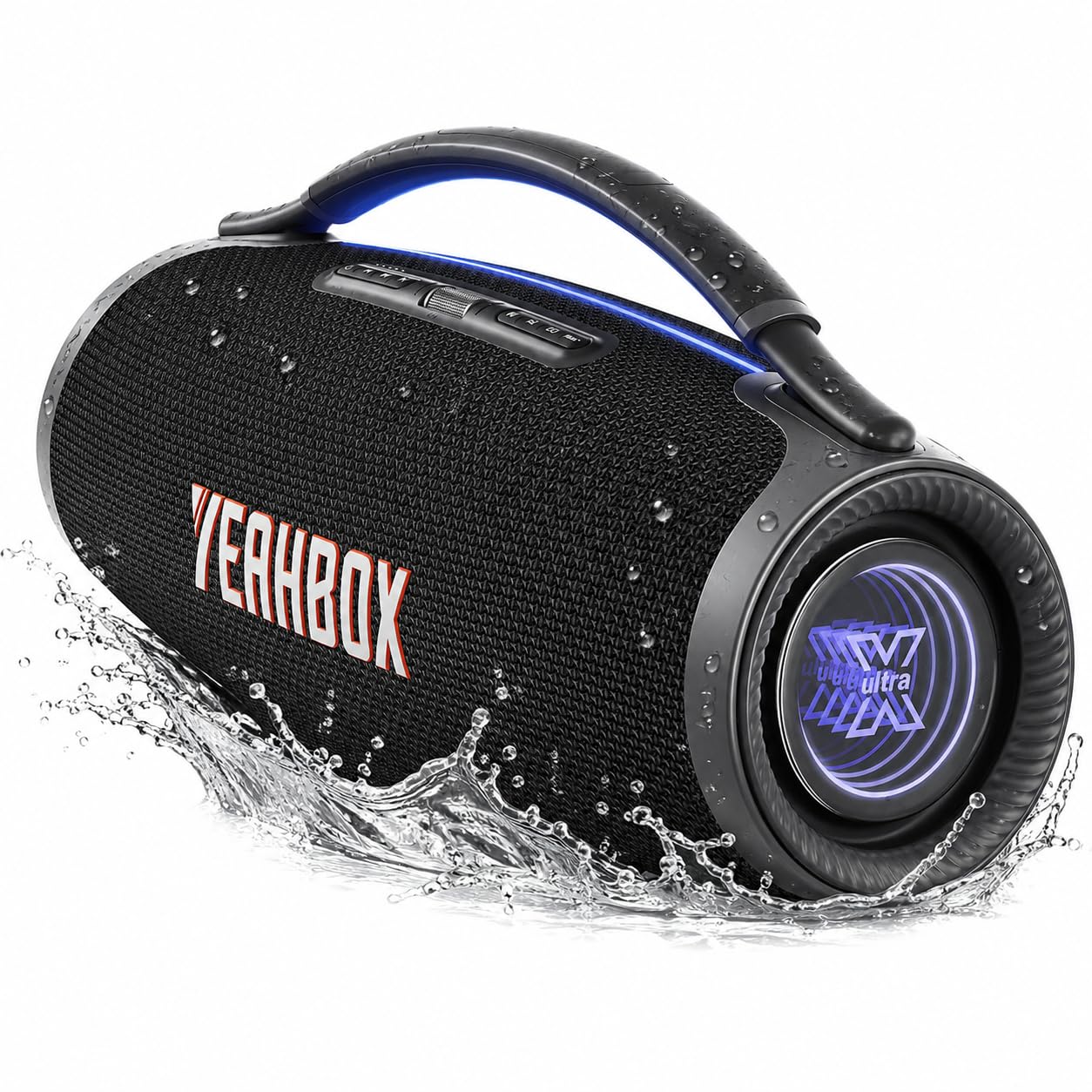 YEAHBOX Sonic Boom Ultra Enceinte Bluetooth 300W RMS / 500W Peak, Enceinte Party avec Subwoofer, 3 Voies 5 Haut-Parleurs, HDMI Arc TV, TWS Stéréo, Lumières RGB, Intérieur & Extérieur (Noir)