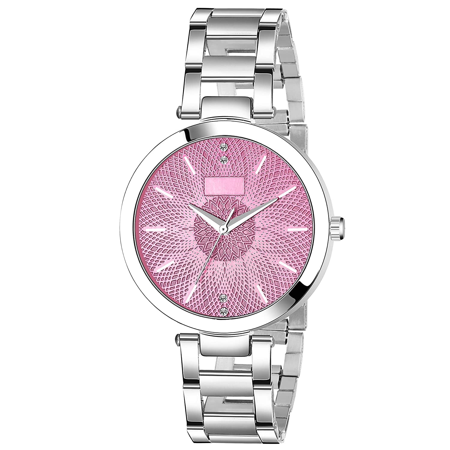 Watch City Watch for Girl and Women Analogue Dial Womens Watch, Club Watches for Women and Girl Stainless Steel Belt Valentine Day Gift for Girl Friends | Wife |Sister|Silver Pink (B0BTPJGR7R) Amazon Price History, Amazon Price Tracker