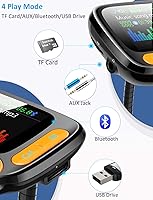 Vista 3 de TSNAM Adaptador de transmisor FM Bluetooth para automóvil, compatible con llamadas manos libres inalámbricas y música MP3/reproducción de audio por