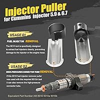 Vista 5 de Extractor de retiro del inyector de combustible 9010 para la herramienta de reparación del inyector diesel Cummins 5.9L y 6.7L, equivalente al