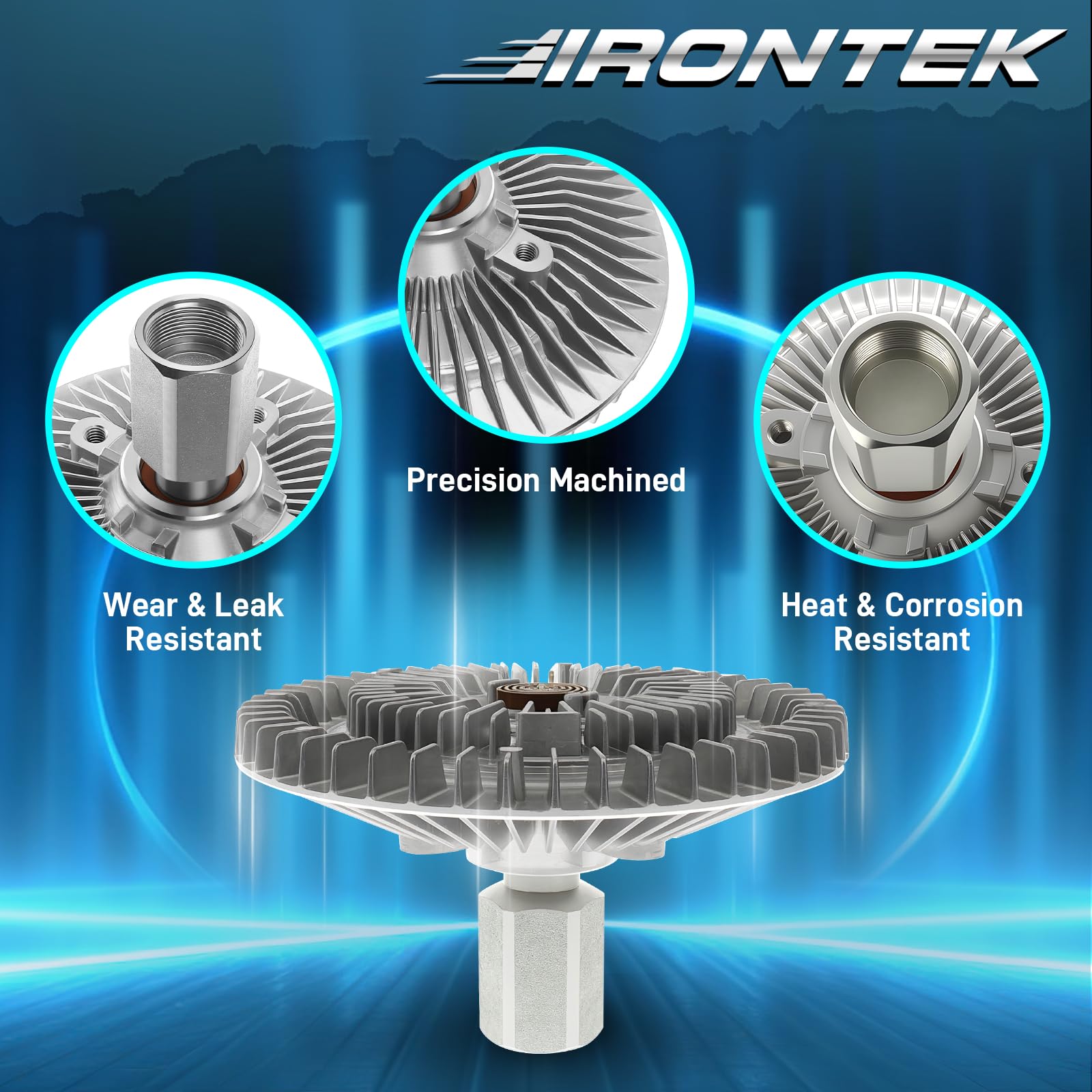 IRONTEK 2748 Engine Cooling Fan Clutch Fit for Dodge 2002-2008 RAM 1500 3.7L 4.7L 5.9L Radiator Fan Clutch 52028789AE 920-2230 | Compatible for Dodge 2002-2008 RAM 1500 V6 3.7LV8 4.7L; Replac product thumbnail 6