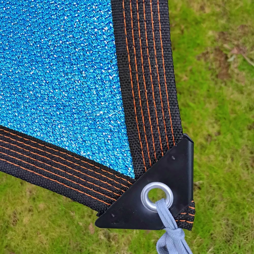 Najwyższej jakości niebieska plandeka z filtrem przeciwsłonecznym z przelotkami, tkanina i siatka do ogrodu, patio, projektów DIY, szklarni i ochrony budy psów