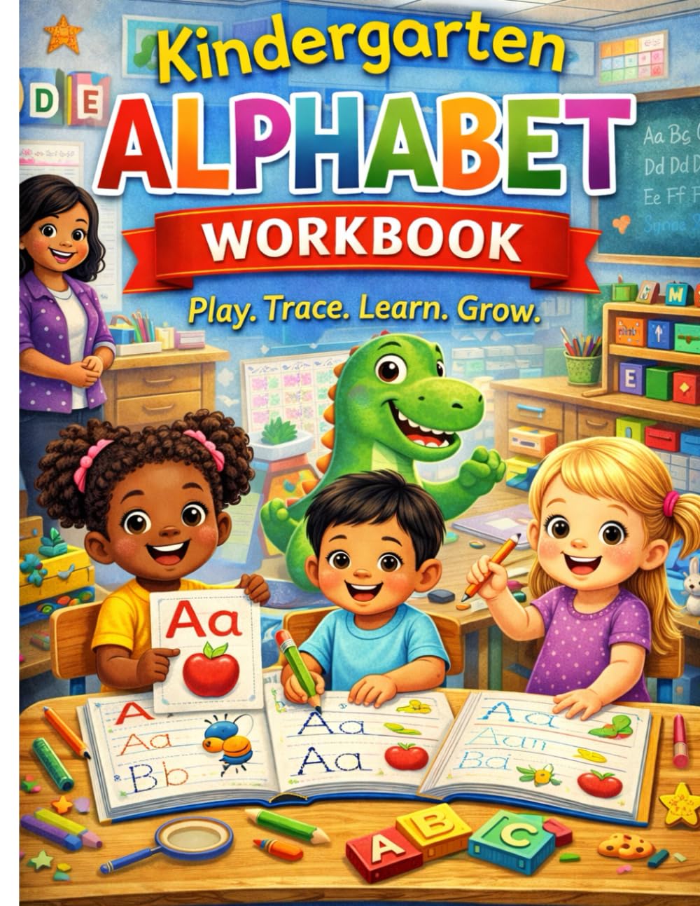 Kindergarten Alphabet Workbook: Fun, Traceable ABC Activities to Build Early Reading Skills