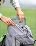 ECOHUB 4 Ensemble cubes d'emballage de compression pour le voyage, sac organisateur de valises avec étiquette, sac de voyage pour transporter sur bagages, esquisse vacances de plage, accessoires de voyage de bateau de croisière, vert