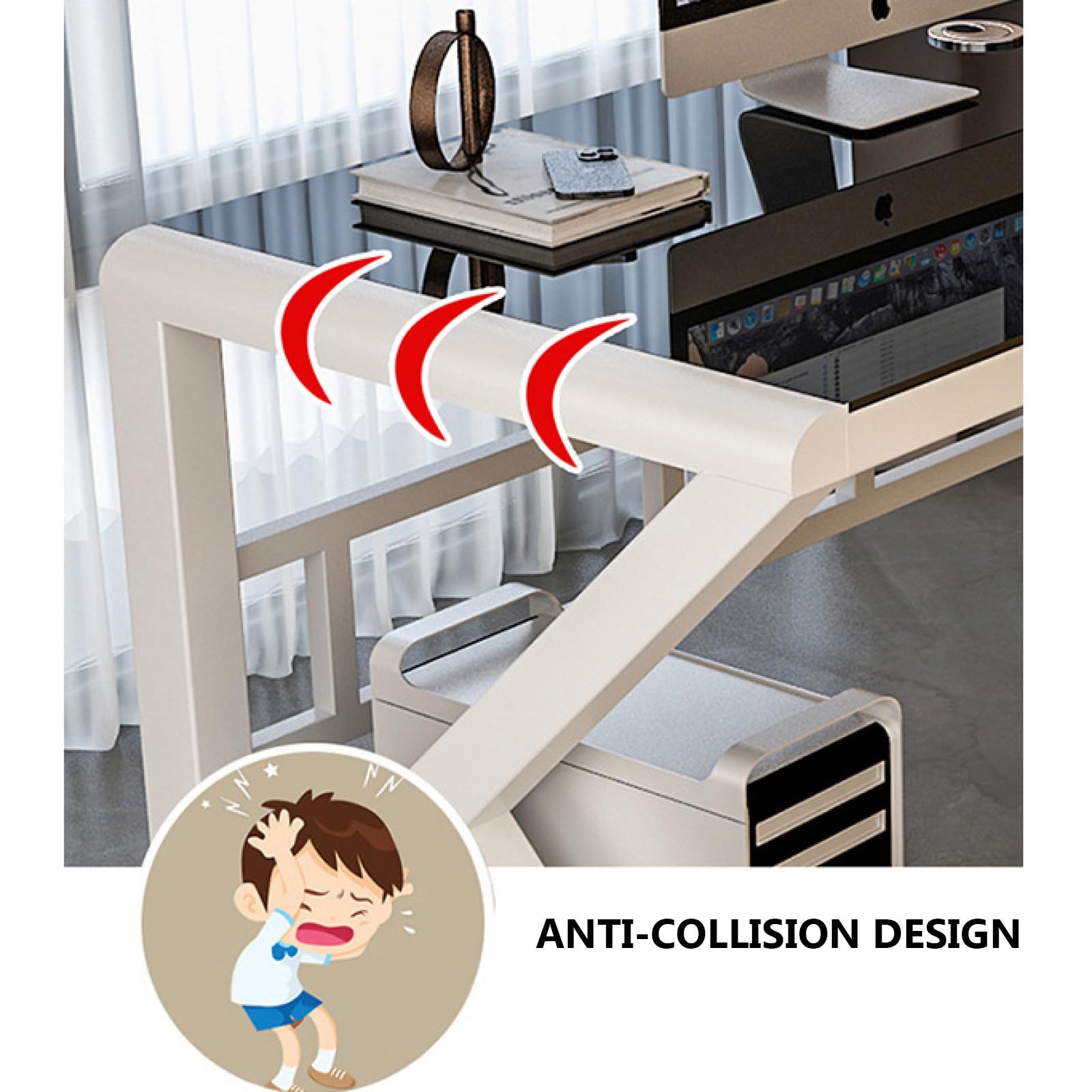 Schreibtisch aus gehärtetem Glas, moderne Workstation für Home Office, Spieltisch für Studium und Büroanwendung, stilvolles und funktionales Design, ideal für Produktivität und Komfort