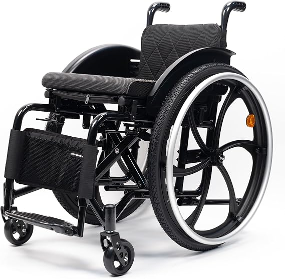 Adult Wheelchair,Removable Wheelchair,Lightweight Folding Wheelchair,Sports Wheelchair,Suitable for Adults and Elderly People(Size:Seat Width: 38cm,Color:Black)