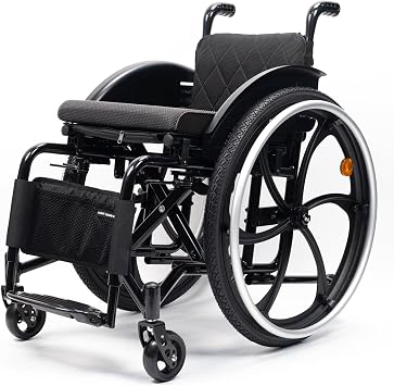 Lightweight Folding Wheelchair,Sports Wheelchair,Adult Wheelchair,Removable Wheelchair,Suitable for Adults and Elderly PeopleSizeSeat Width 38cm,ColorBlack