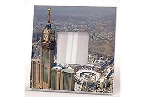 Mecca City Mosque Framed Mirror Decor: A Glimpse of Saudi Arabia's Sacred Landmark