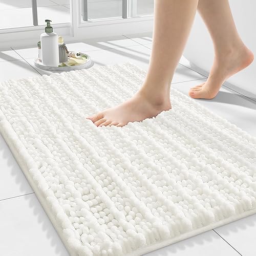 Miniatura 193 de Smiry Alfombras de Baño 24 x 16 pulgadas, Tapetes de Baño de Chenilla Extra Suaves y Absorbentes, Respaldo de Goma Antideslizante, Lavable a Azul