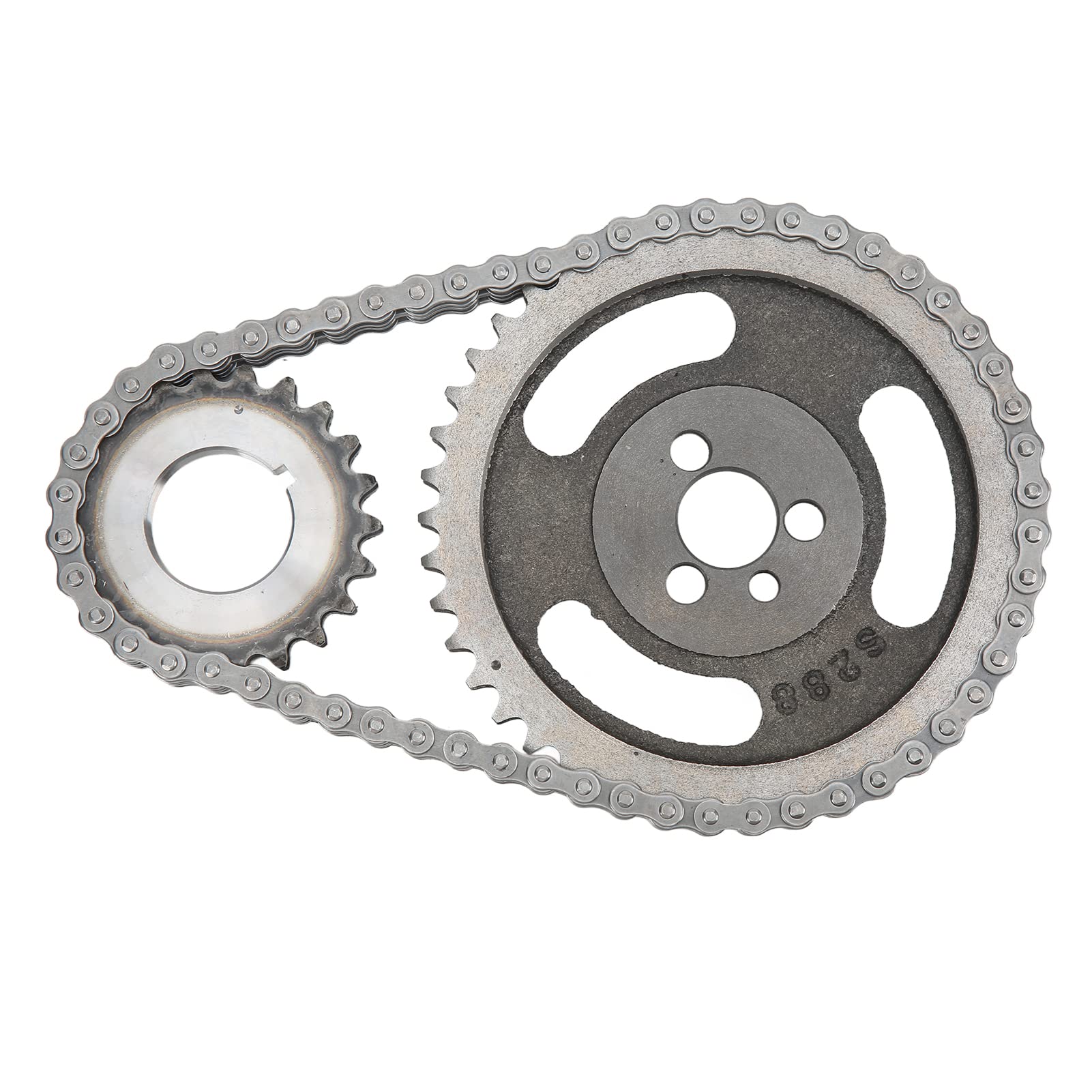 Generic Kit Catena di Distribuzione a Doppia Adatto Per 5.7L - Per Monoblocchi Piccoli Dal 1955 Al 1996 - Include Pignone a Camma in Ghisa e Pignone a Manovella in Acciaio Temprato