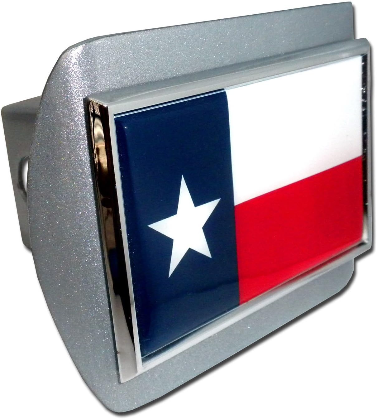 Elektroplate State Flag of Texas All Metal Black Hitch Cover for Trucks and SUVs | Fits Standard 2" Trailer Hitch Receivers | Premium Weatherproof